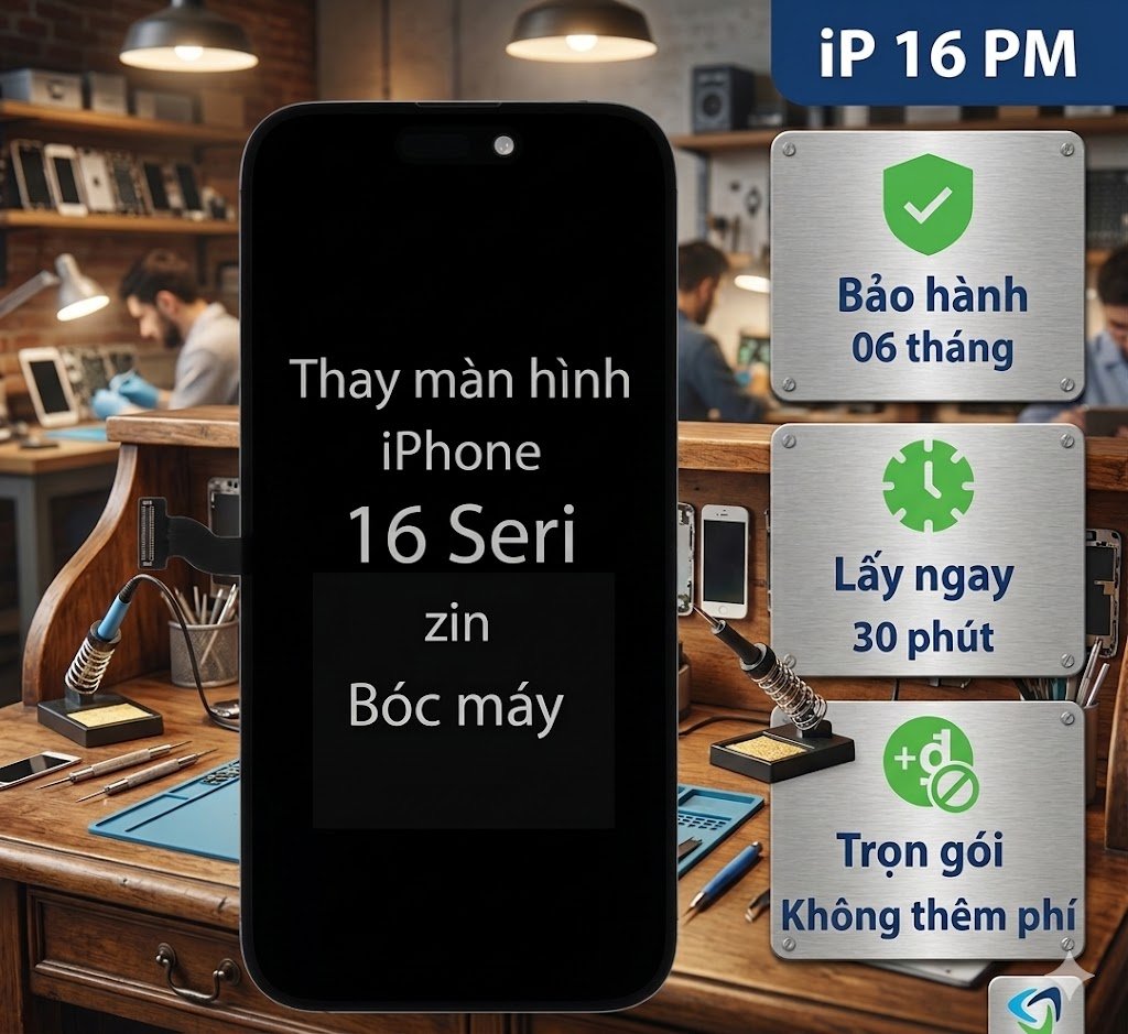Thay Màn Hình iPhone 16 seri tại tân phú